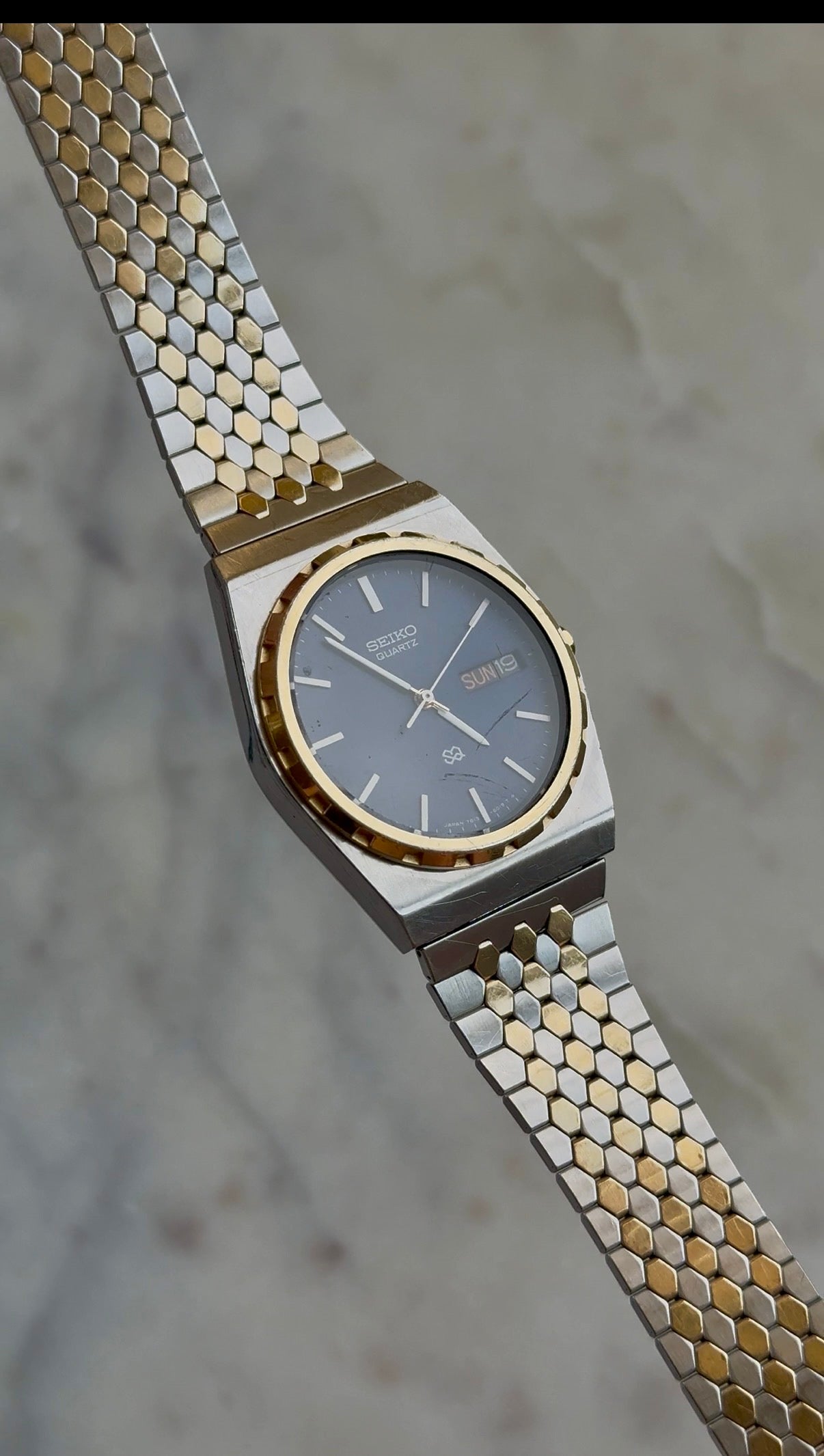 1979 Seiko Quartz “222” Day-Date Two Tone Watch