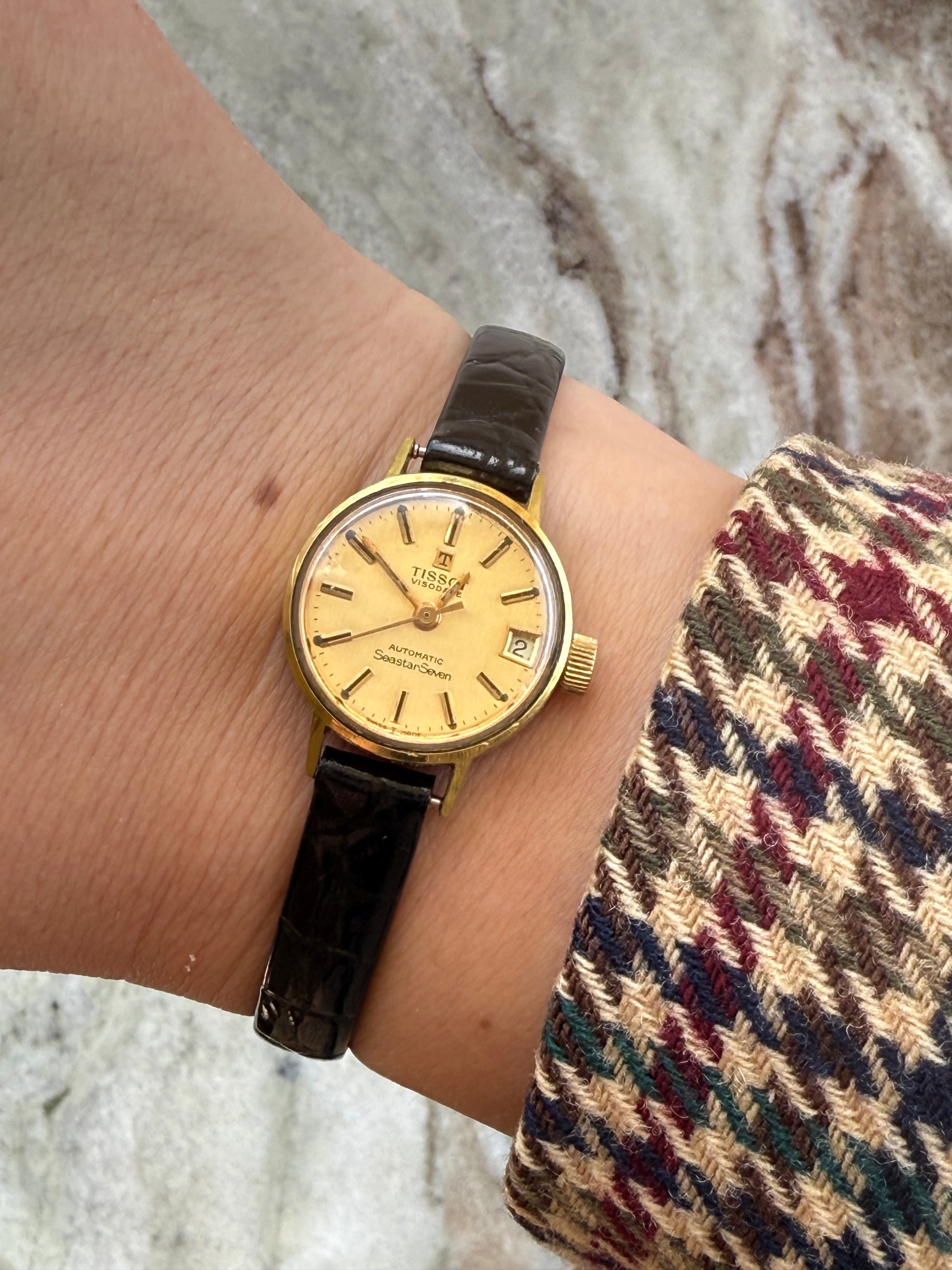 1960s Tissot Gold Filled Visodate Seastar Seven Automatic Swiss Watch