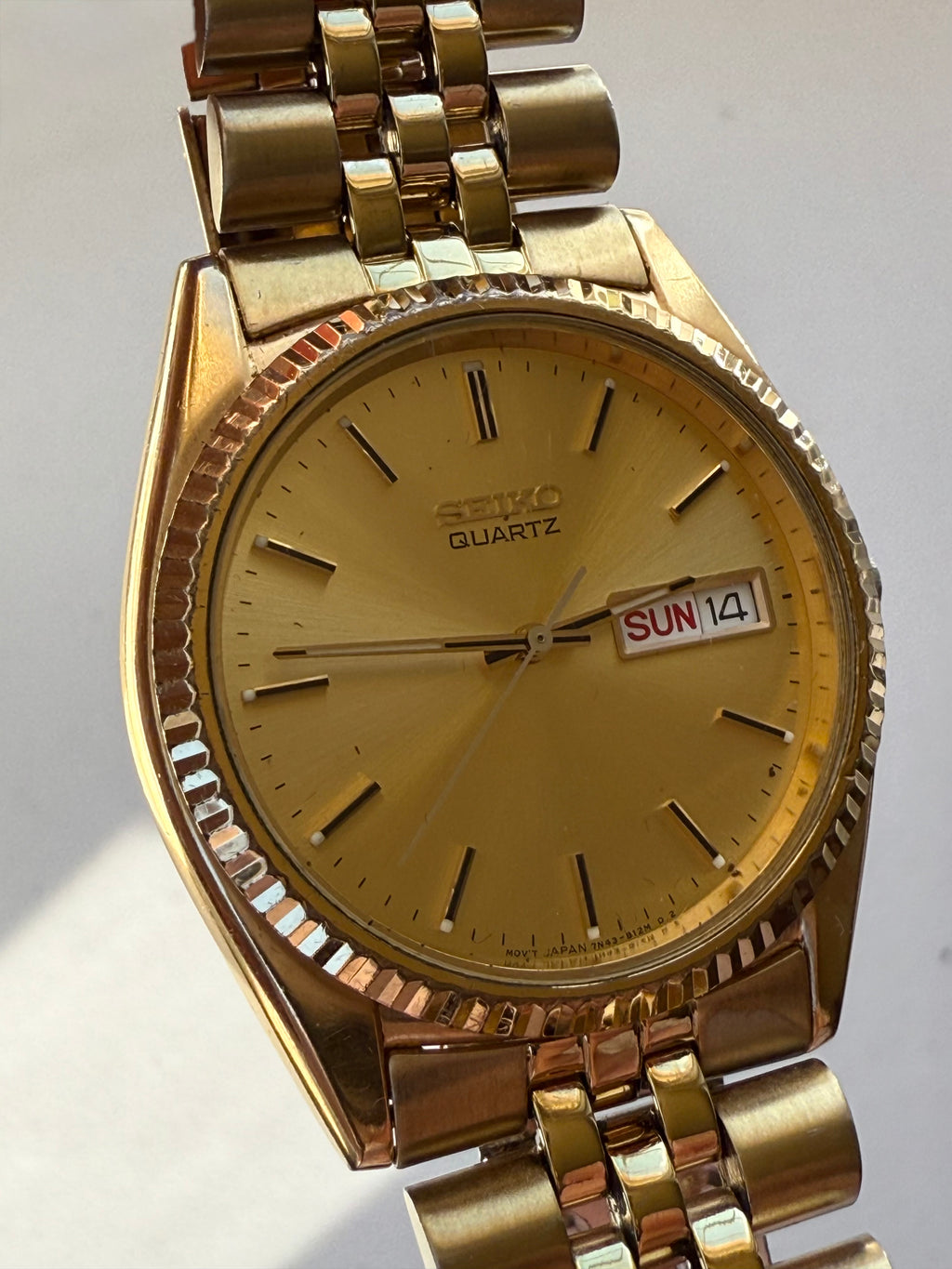 1999 Seiko Quartz Gold Tone “President” Day Date Watch