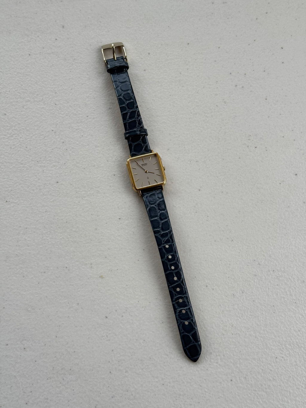 1977 Seiko Quartz Gold Plated Tank Watch