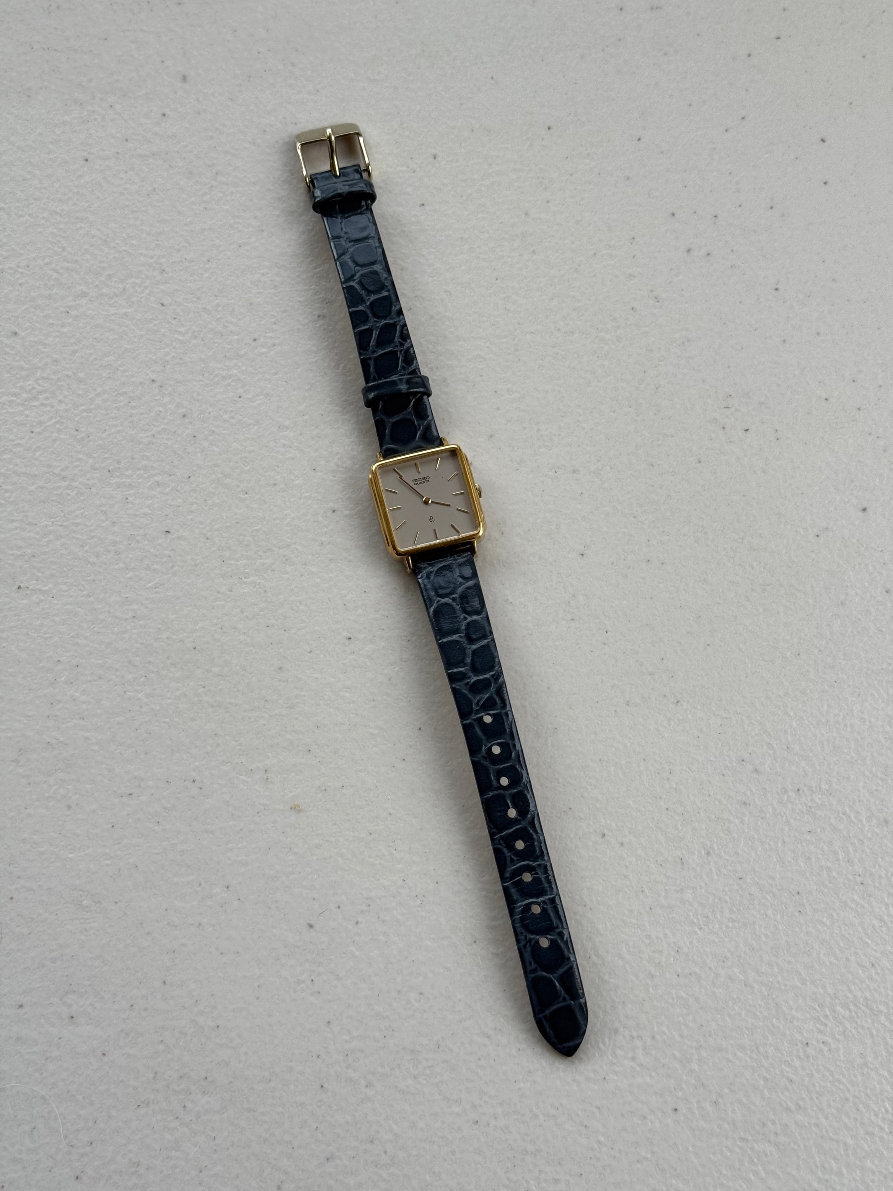 1977 Seiko Quartz Gold Plated Tank Watch