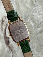 1996 Seiko Gold Tone Barrel Tank Watch