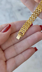 1995 Pulsar Quartz by SEIKO Diamond MOP Tonneau Bracelet Watch