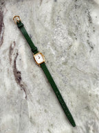 1996 Seiko Gold Tone Barrel Tank Watch