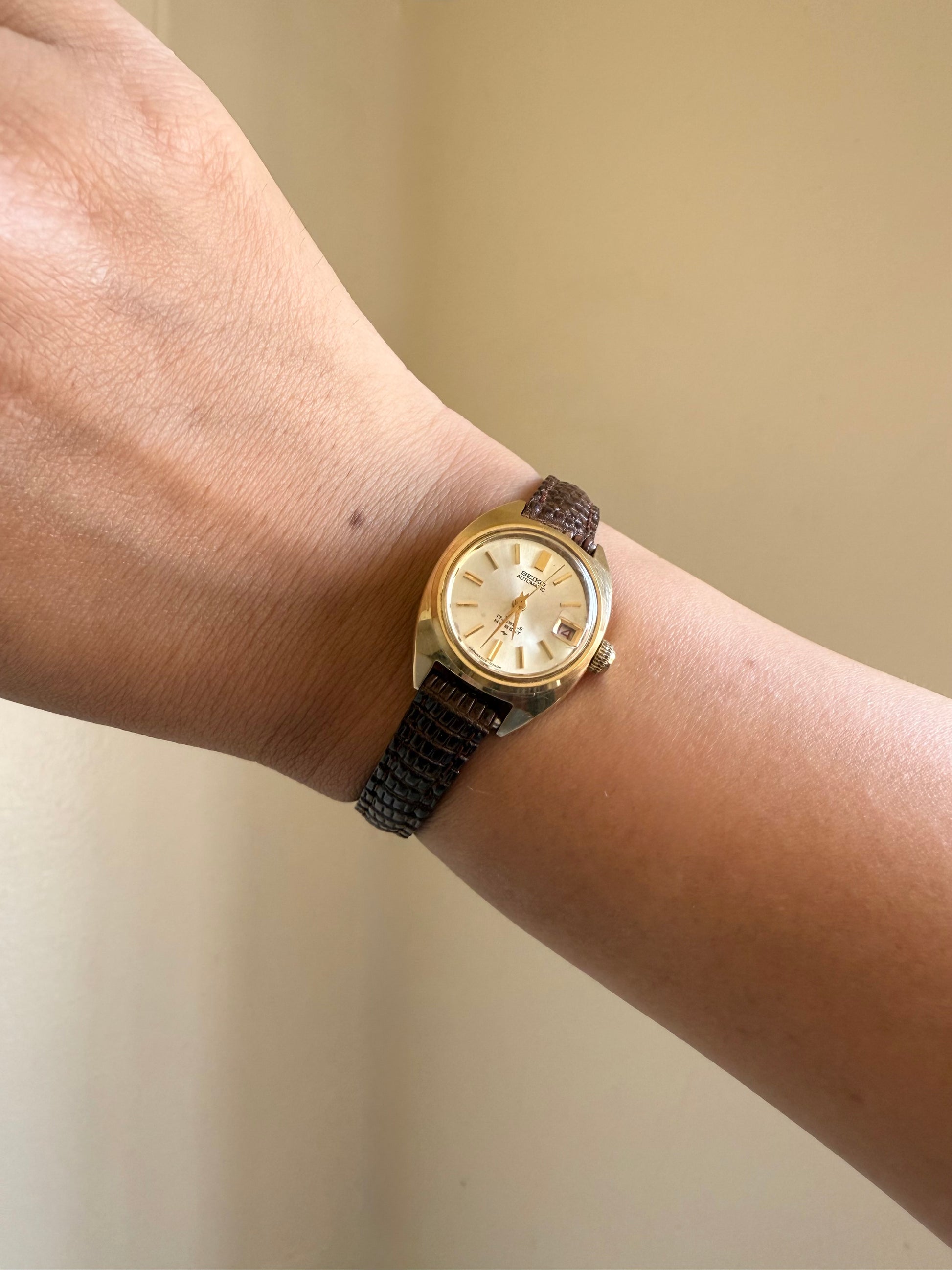 1973 Seiko Automatic 17 Jewel Hi-Beat Seiko Gold Plated Watch