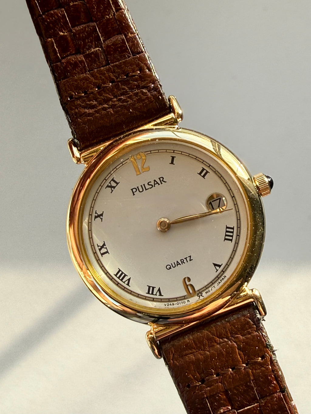 1988 Pulsar Quartz By SEIKO Gold Tone Watch
