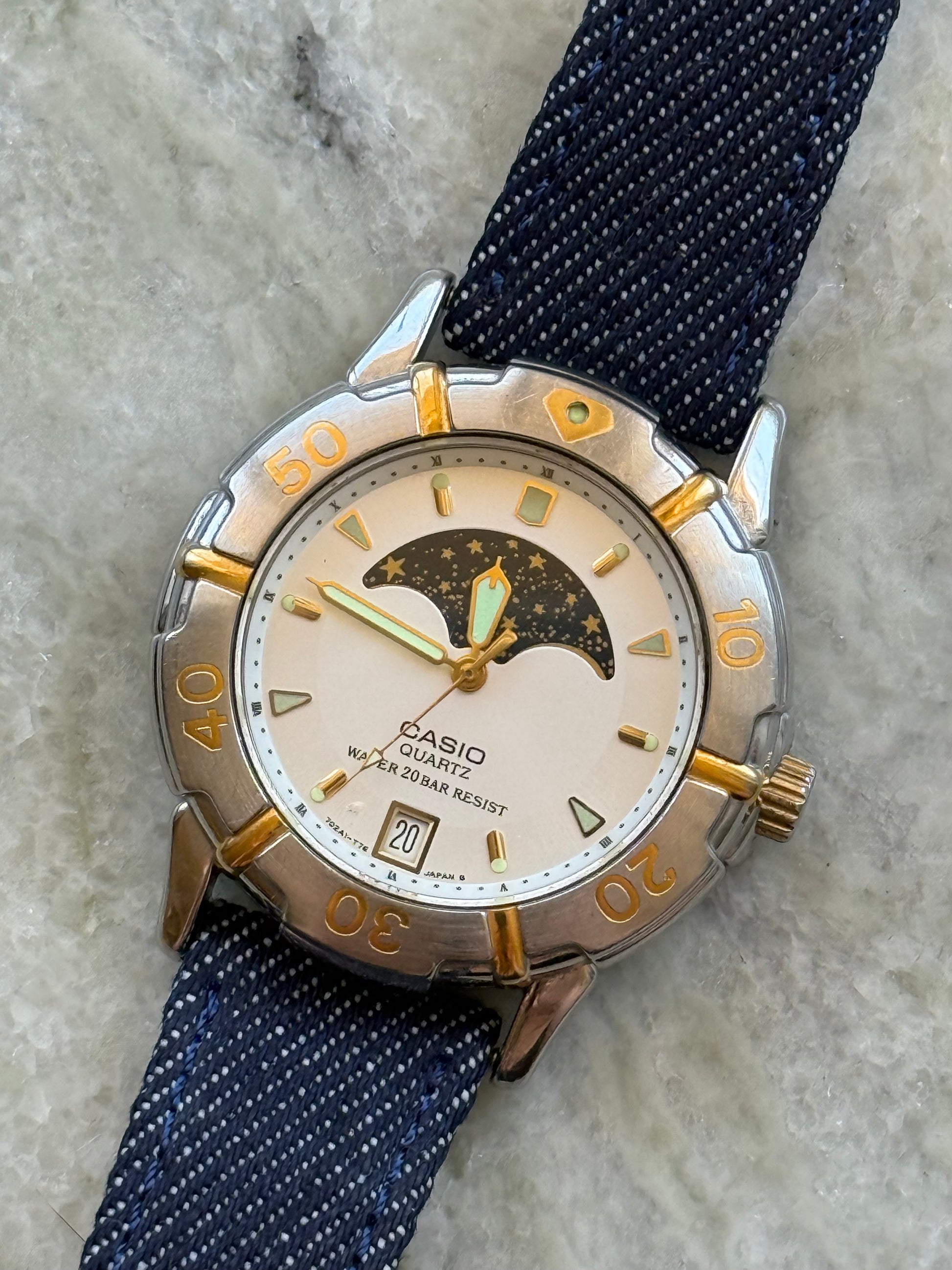 1990’s Casio Quartz Moon-phase Diver Watch