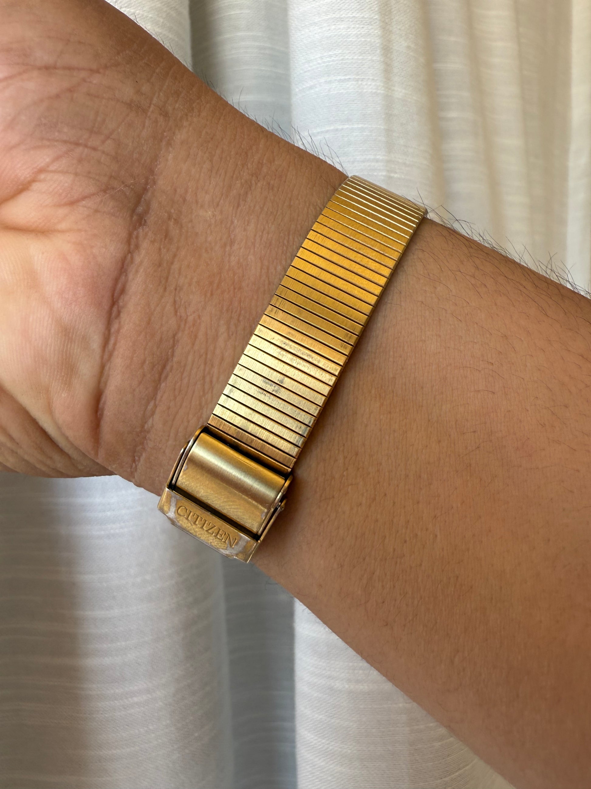 1980’s Citizen Quartz “CQ” Gold Plated “XMAS 1986” Tank Watch