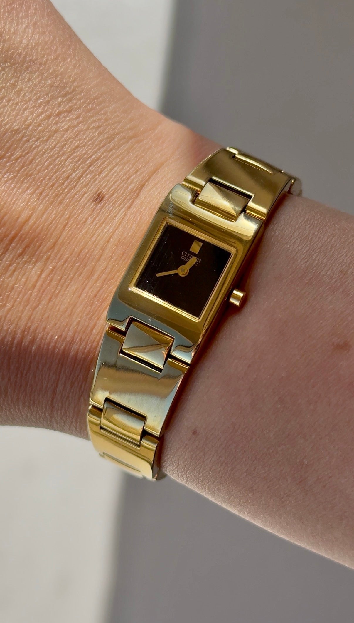 2000’s Citizen Quartz Gold Tone Tank Watch