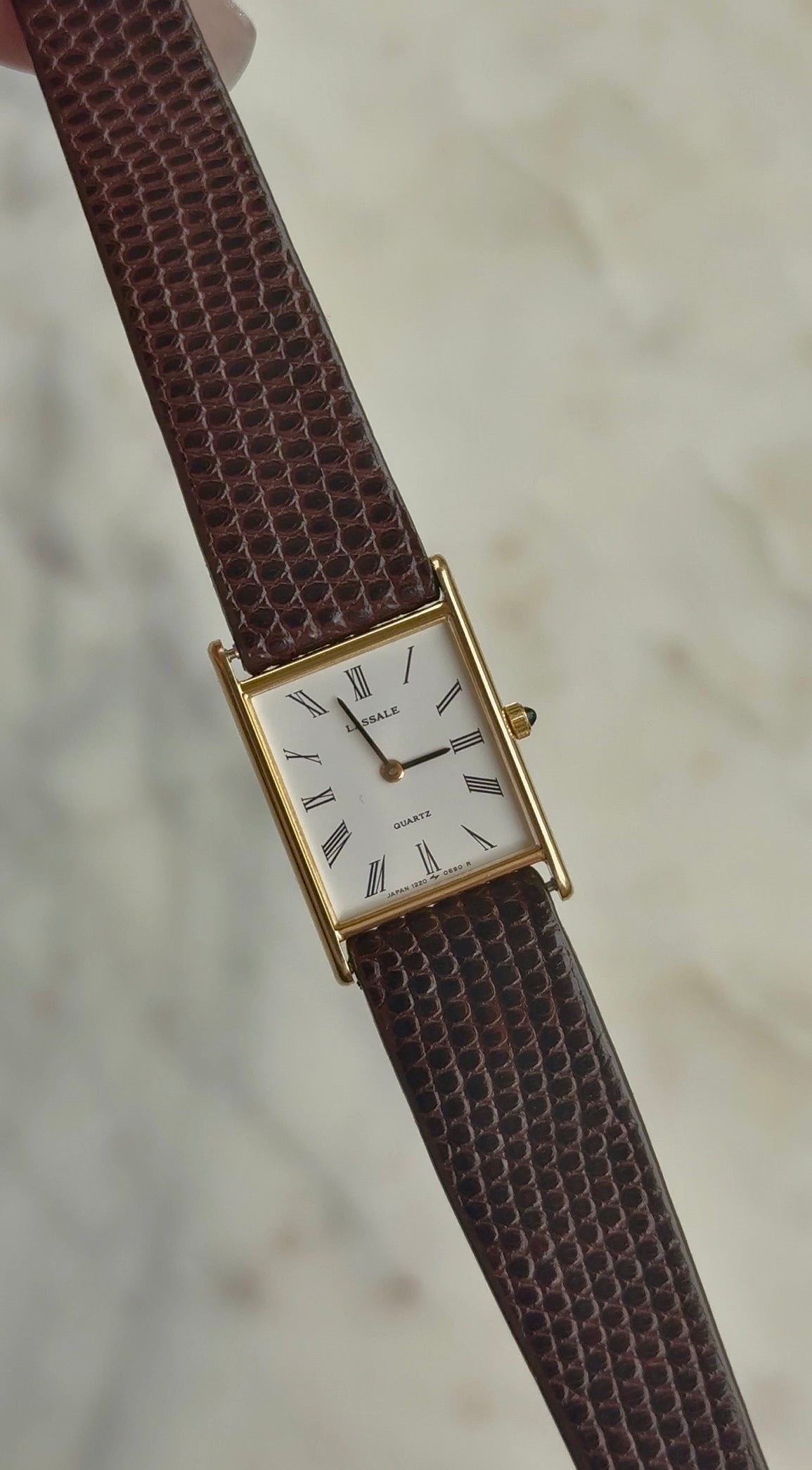 1988 Lassale Quartz By SEIKO Roman “Fax” Tank Watch