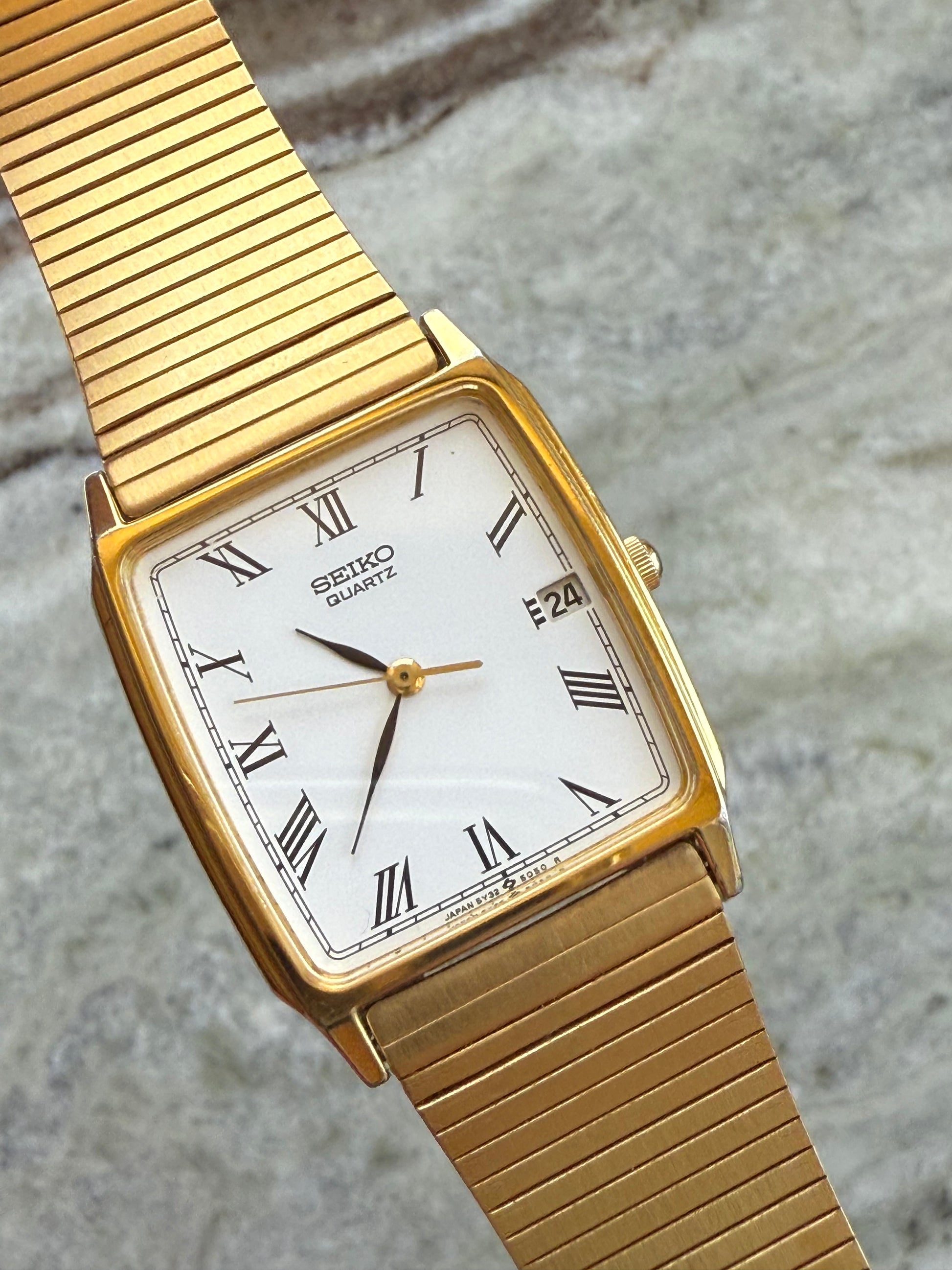 1997 Seiko Quartz Roman Numeral Date-Just Tank