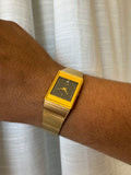 1980’s Citizen Quartz “CQ” Gold Plated “XMAS 1986” Tank Watch