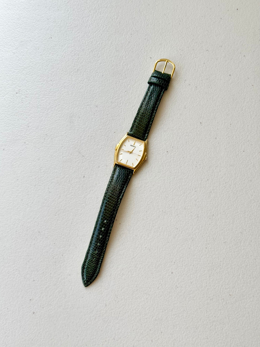 1998 Seiko Quartz Gold Tone Tonneau Watch