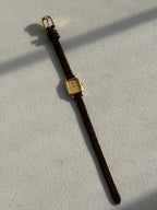 1989 Seiko Quartz Gold Tone Barrel Tank Watch