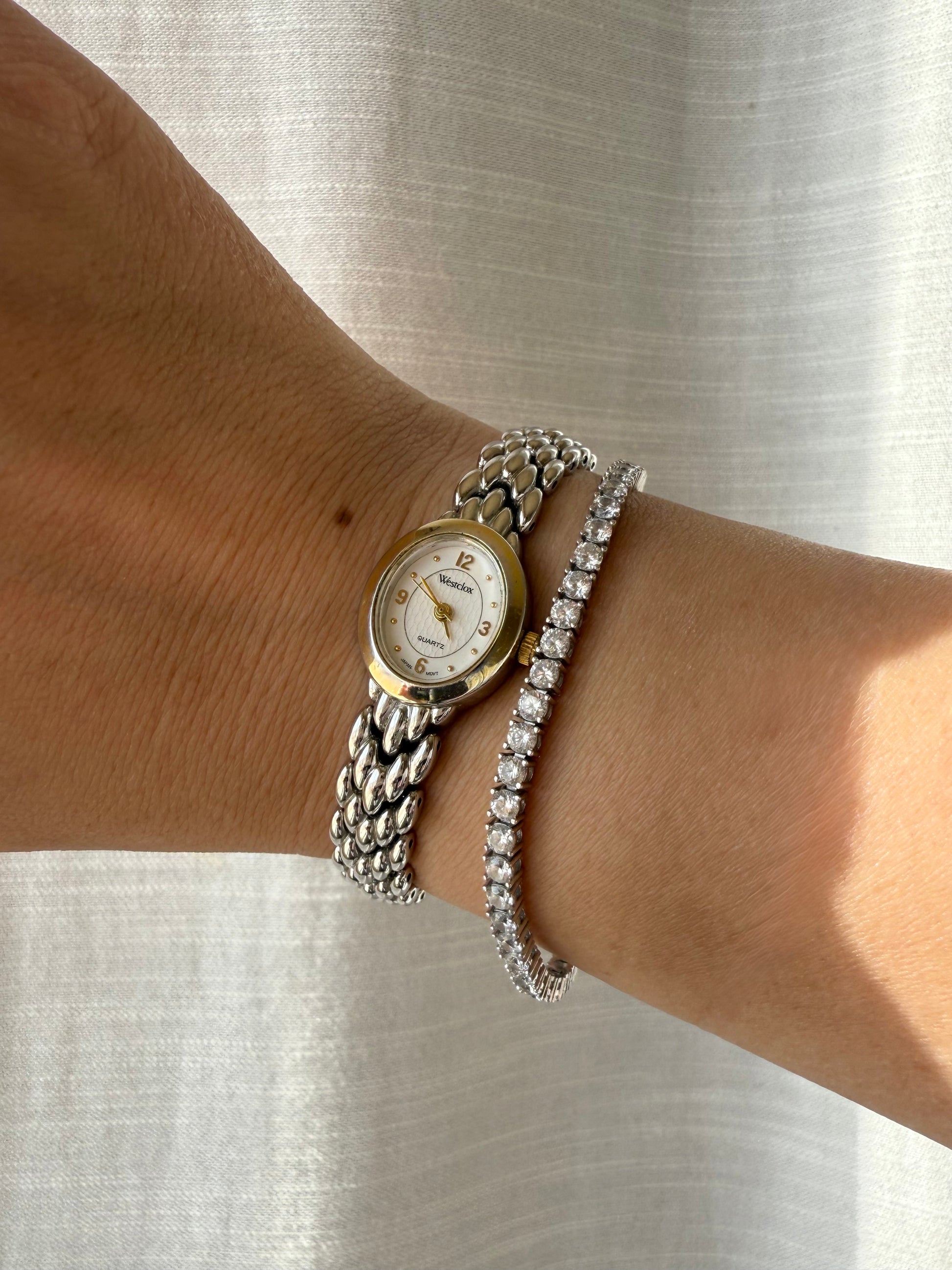 1990’s Westclox Quartz Dragon Scale Bracelet Watch
