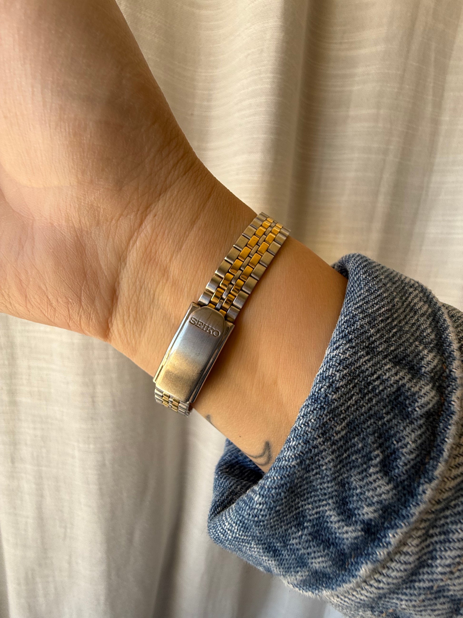 1999 Seiko Quartz Two Tone Day Date Watch