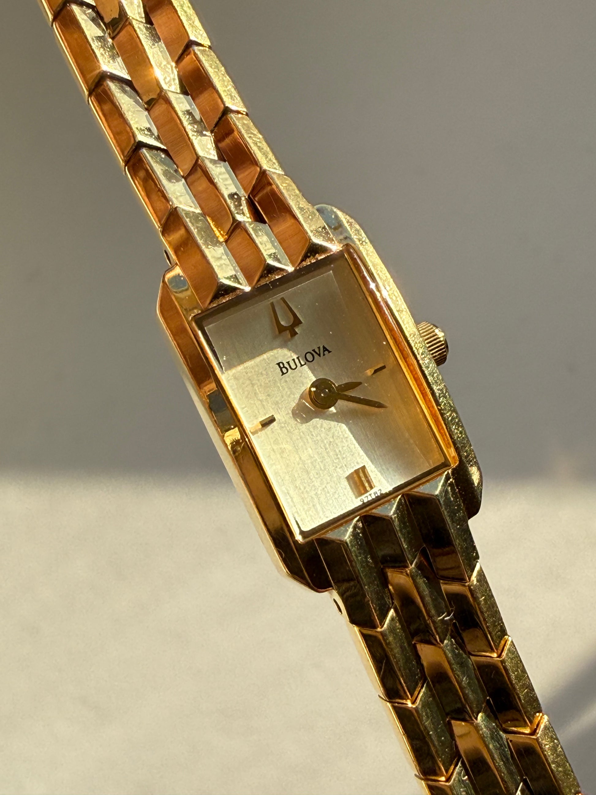 2003 Bulova Gold Tone Tank Watch