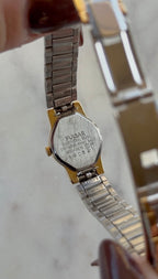 1989 Pulsar Quartz By Seiko Two Tone Bracelet Watch