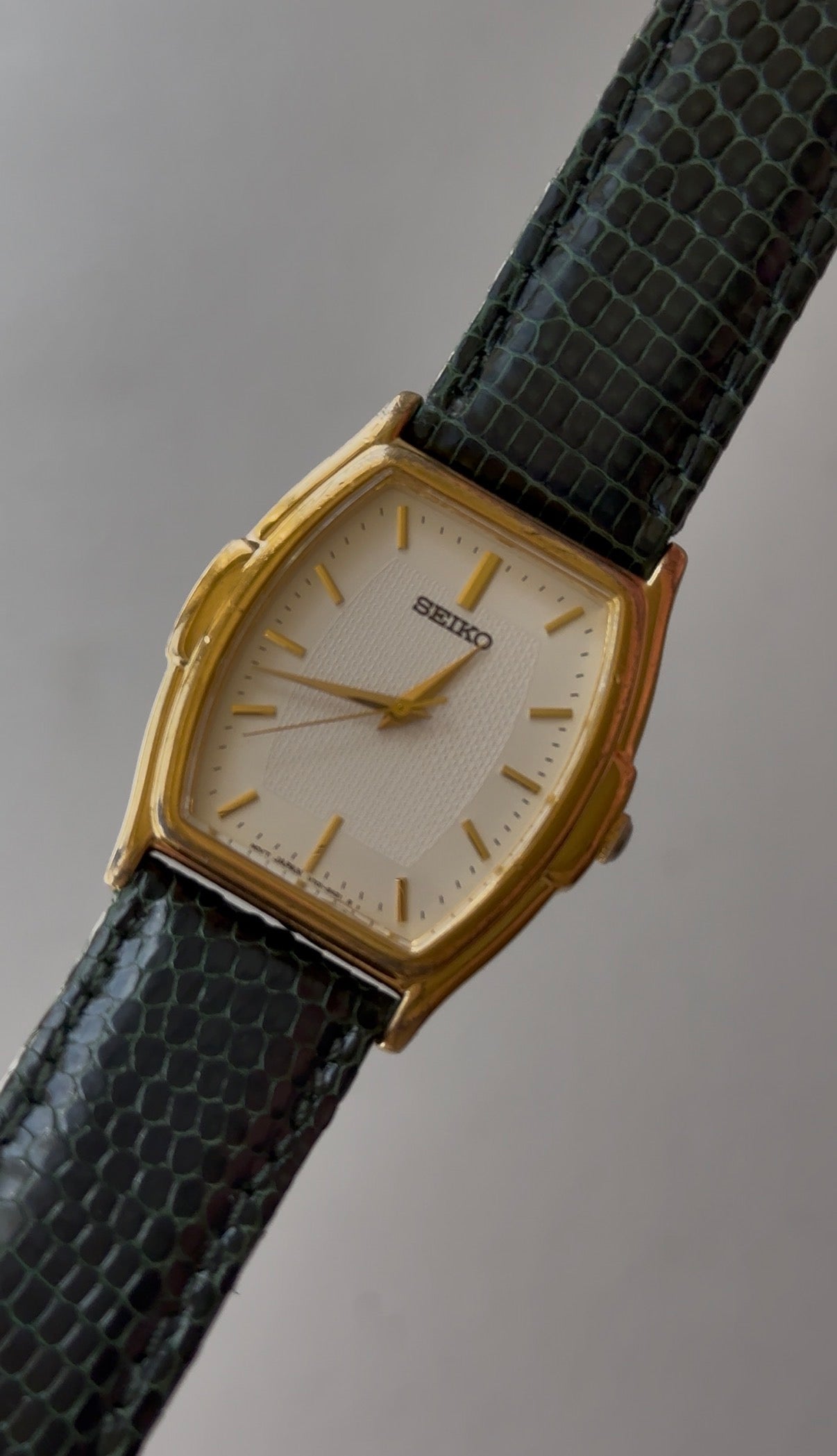 1998 Seiko Quartz Gold Tone Tonneau Watch