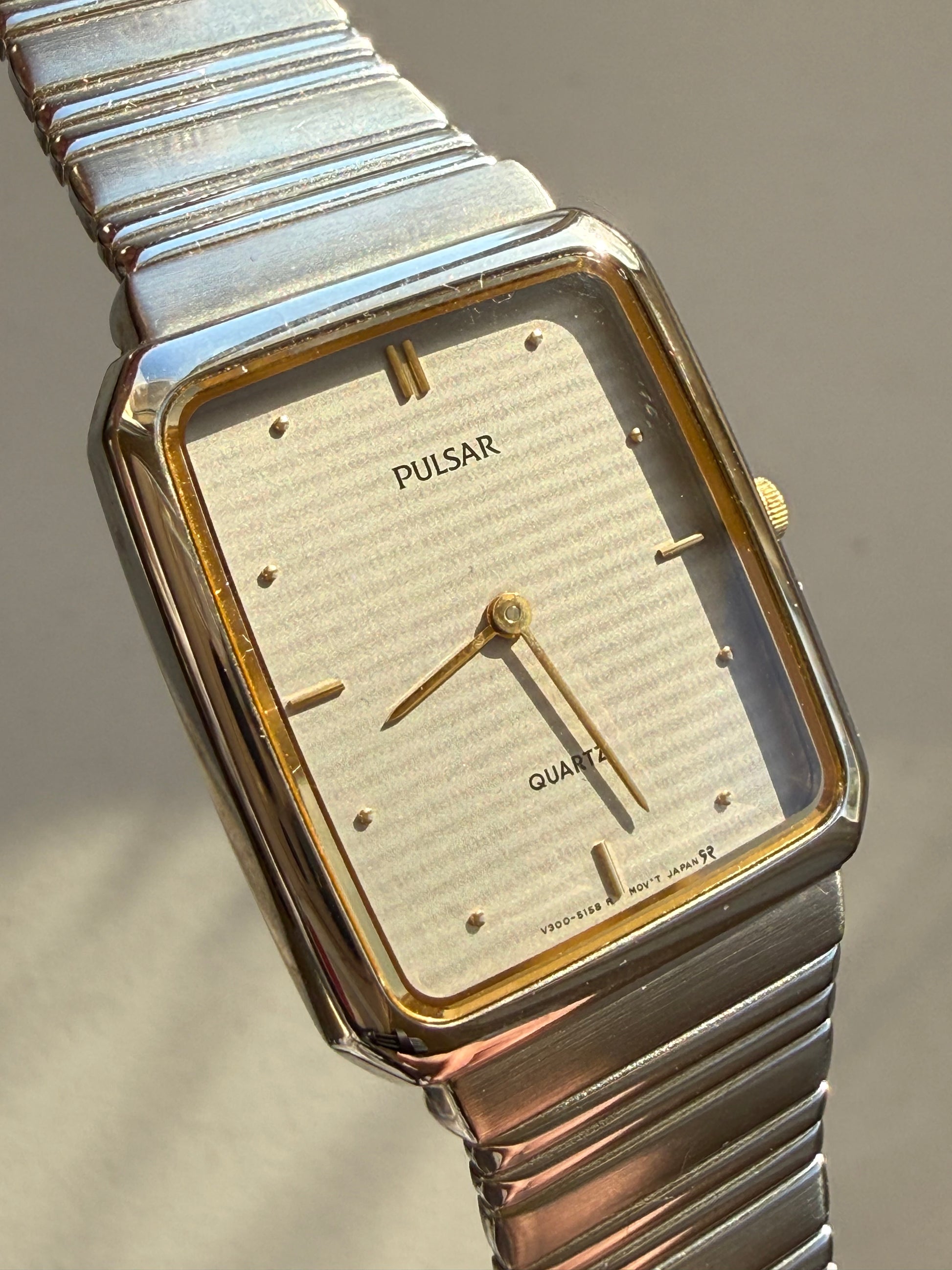 1988 Pulsar Quartz by SEIKO NOS Tank Watch