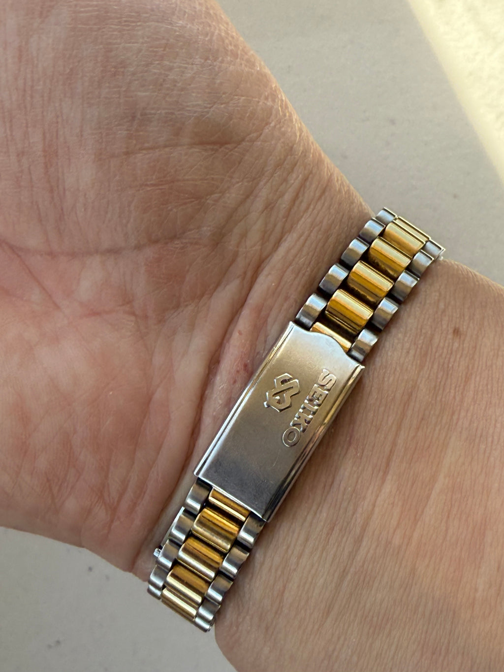 1990 Seiko Quartz “Presidential” Buckley Two Tone Day Date Watch