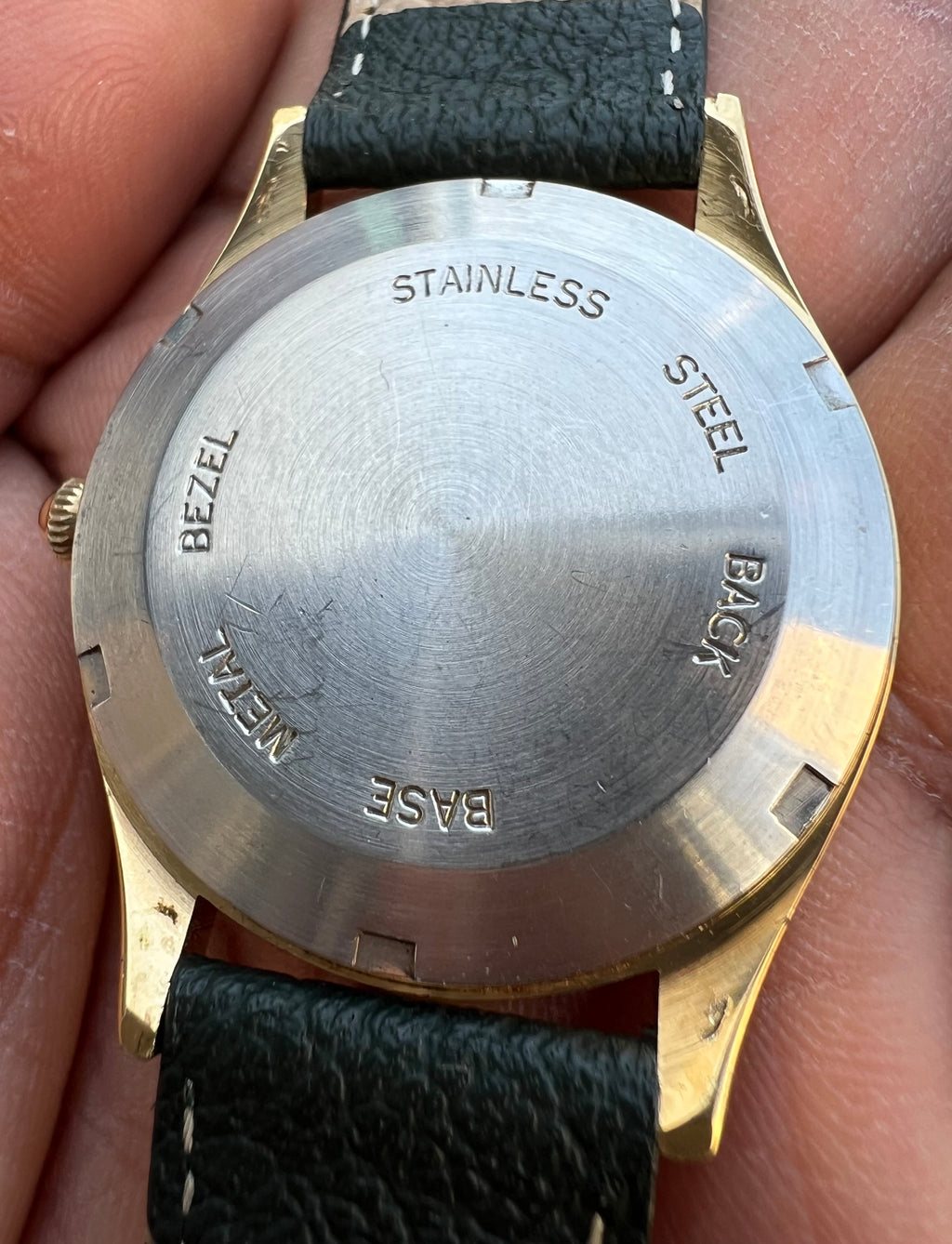 1980’s Wittnauer-Longines Quartz Gold Tone Day Date Swiss Watch