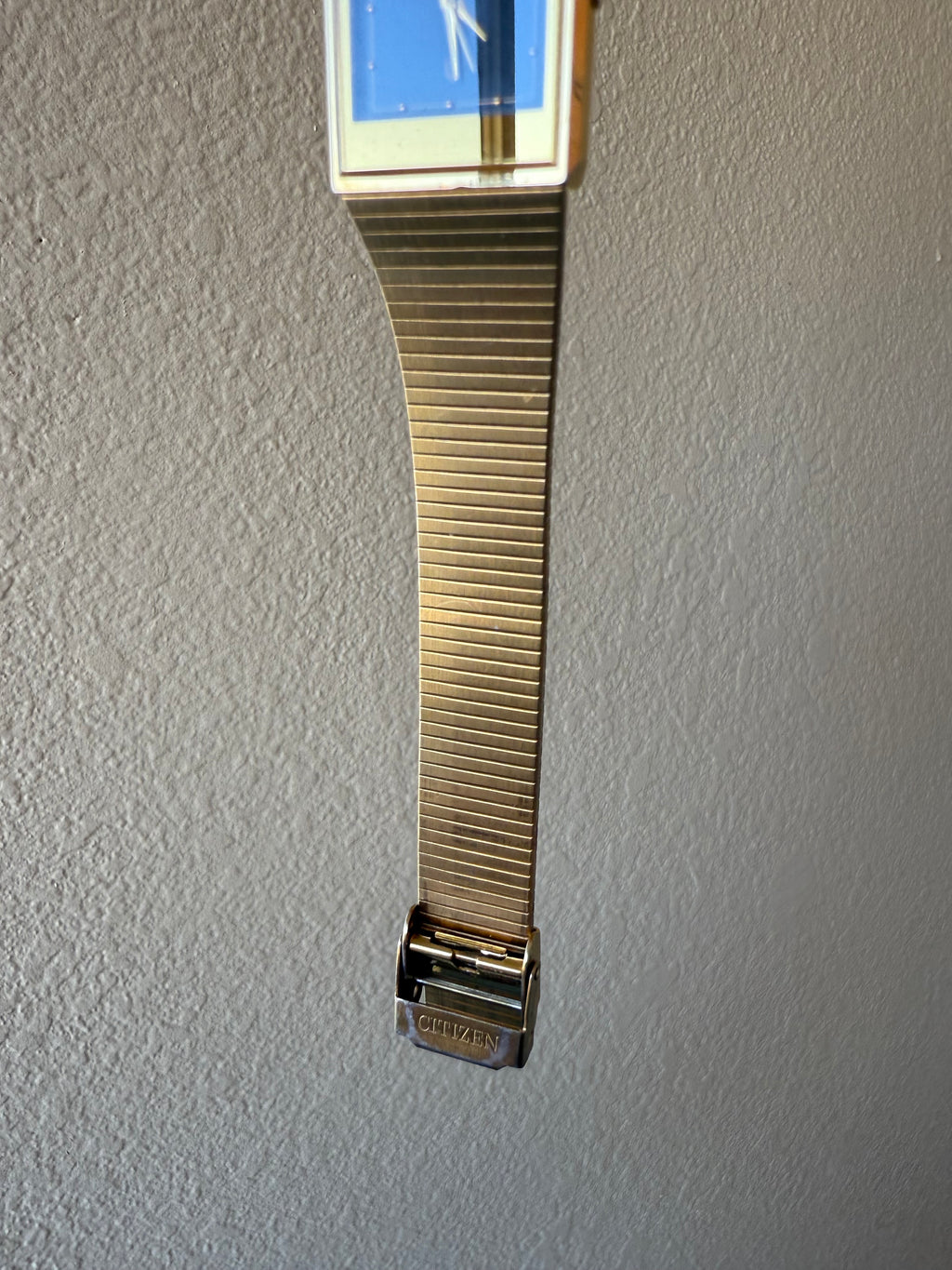 1980’s Citizen Quartz “CQ” Gold Plated “XMAS 1986” Tank Watch