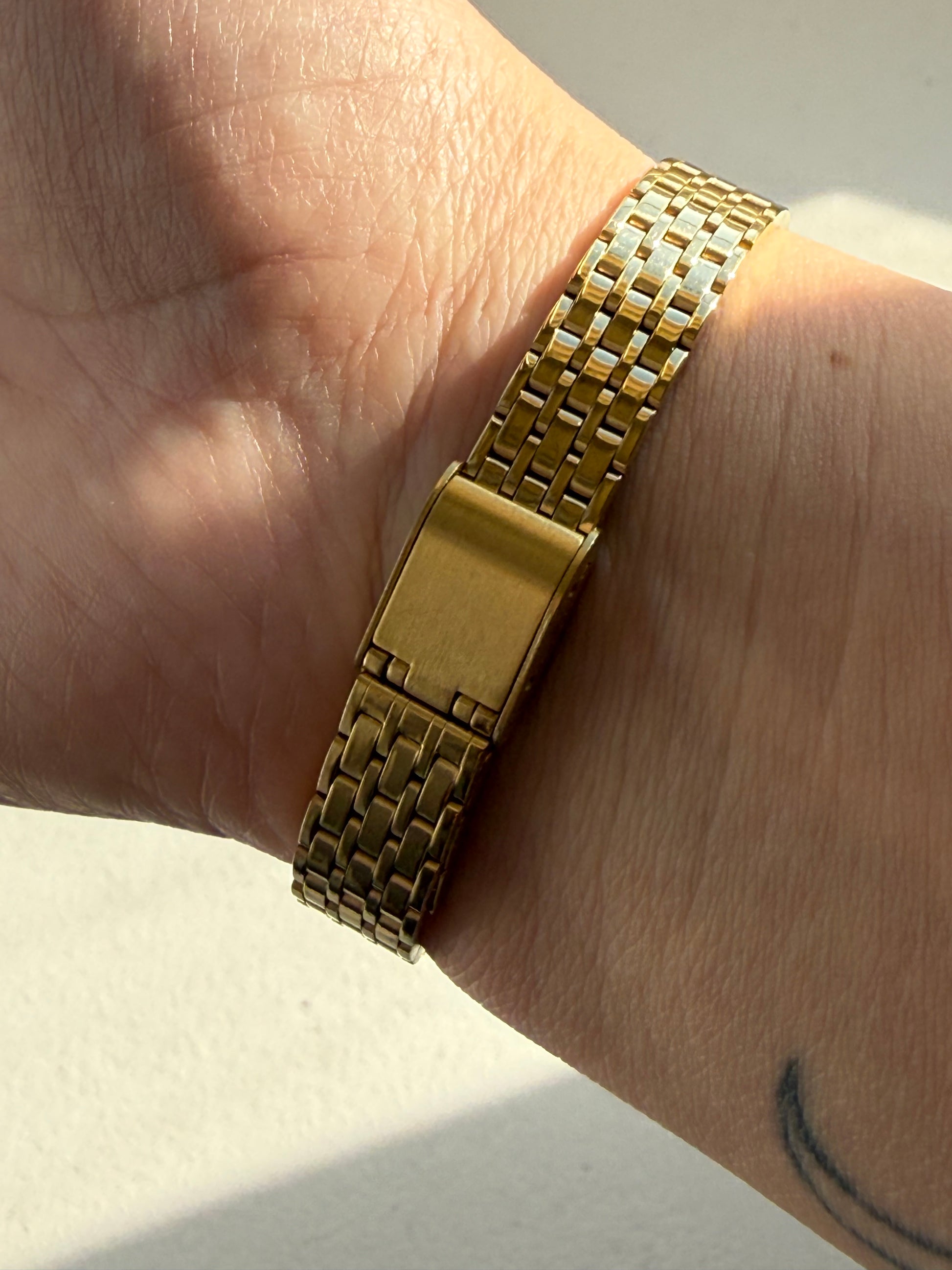 1991 Seiko Quartz SX Gold Tone Tank Watch