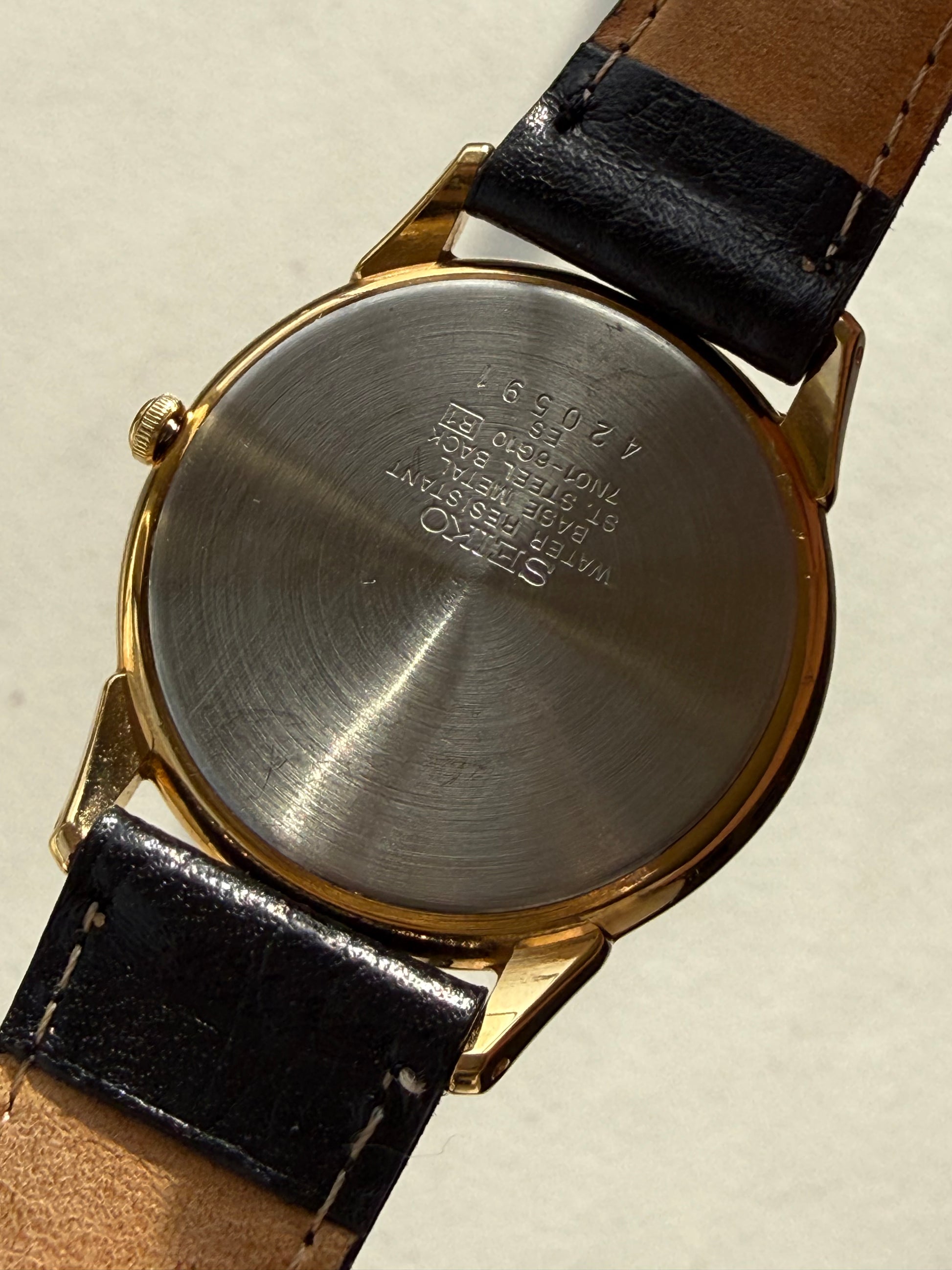 1994 Seiko Quartz Roman Nautical Gold Tone Watch