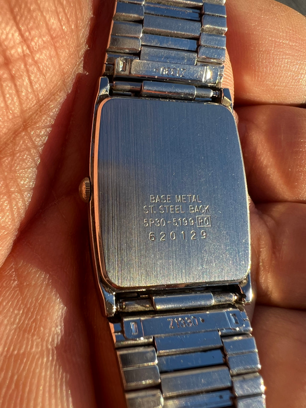 1986 Seiko Quartz Two Tone Tank Watch