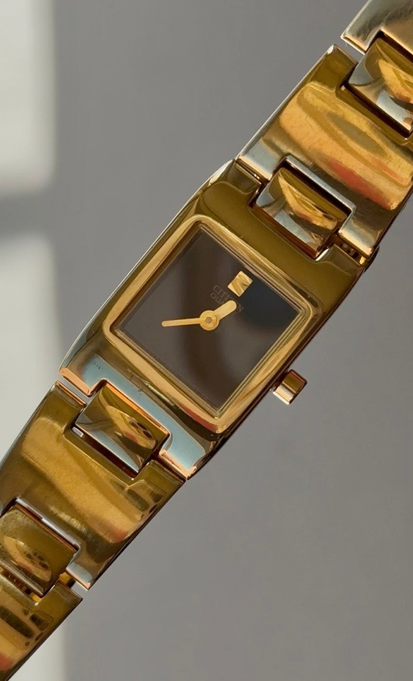 2000’s Citizen Quartz Gold Tone Tank Watch