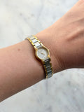 1989 Pulsar Quartz By Seiko Two Tone Bracelet Watch