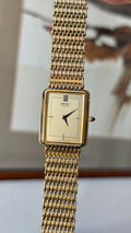 1985 Seiko Quartz Gold Tone Tank Watch