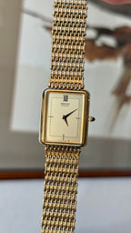 1985 Seiko Quartz Gold Tone Tank Watch