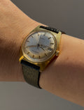 1977 Timex Day Date Mechanical Gold Tone Watch