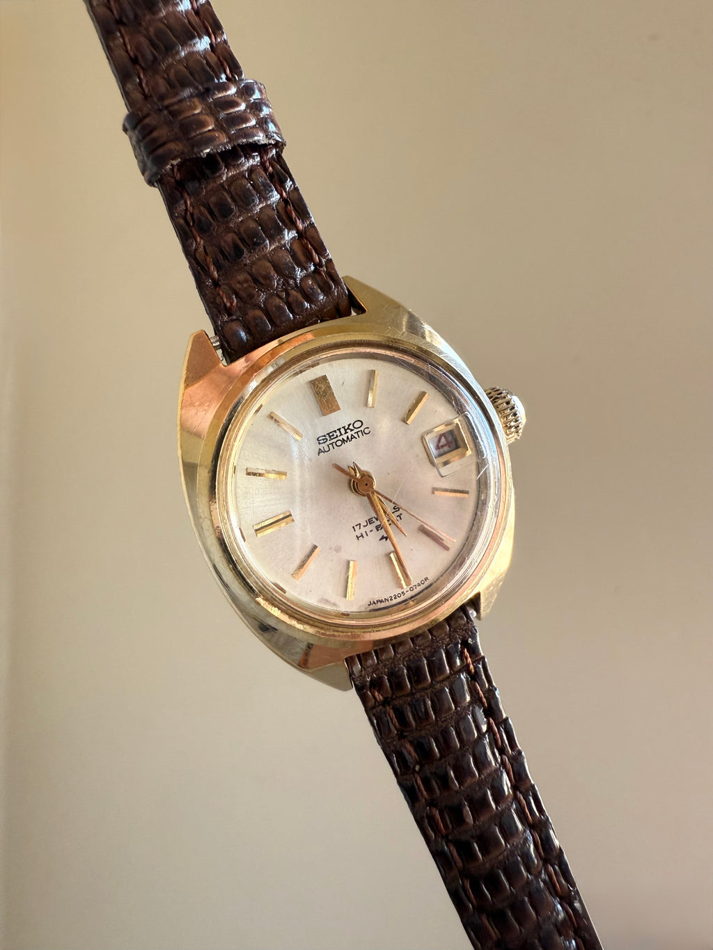 1973 Seiko Automatic 17 Jewel Hi-Beat Seiko Gold Plated Watch