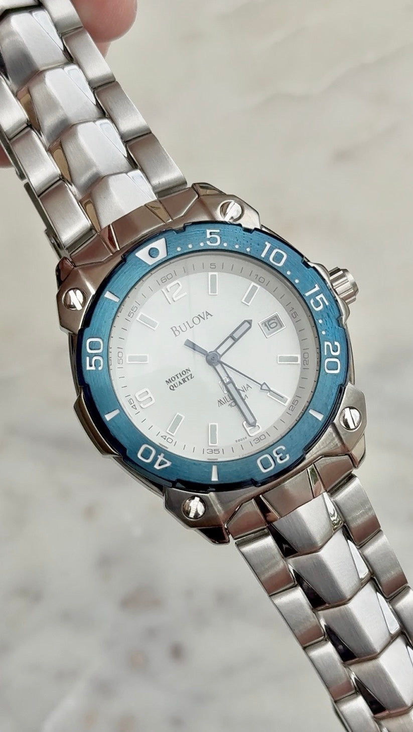 1999 Bulova Motion Quartz Millennia 100m Watch