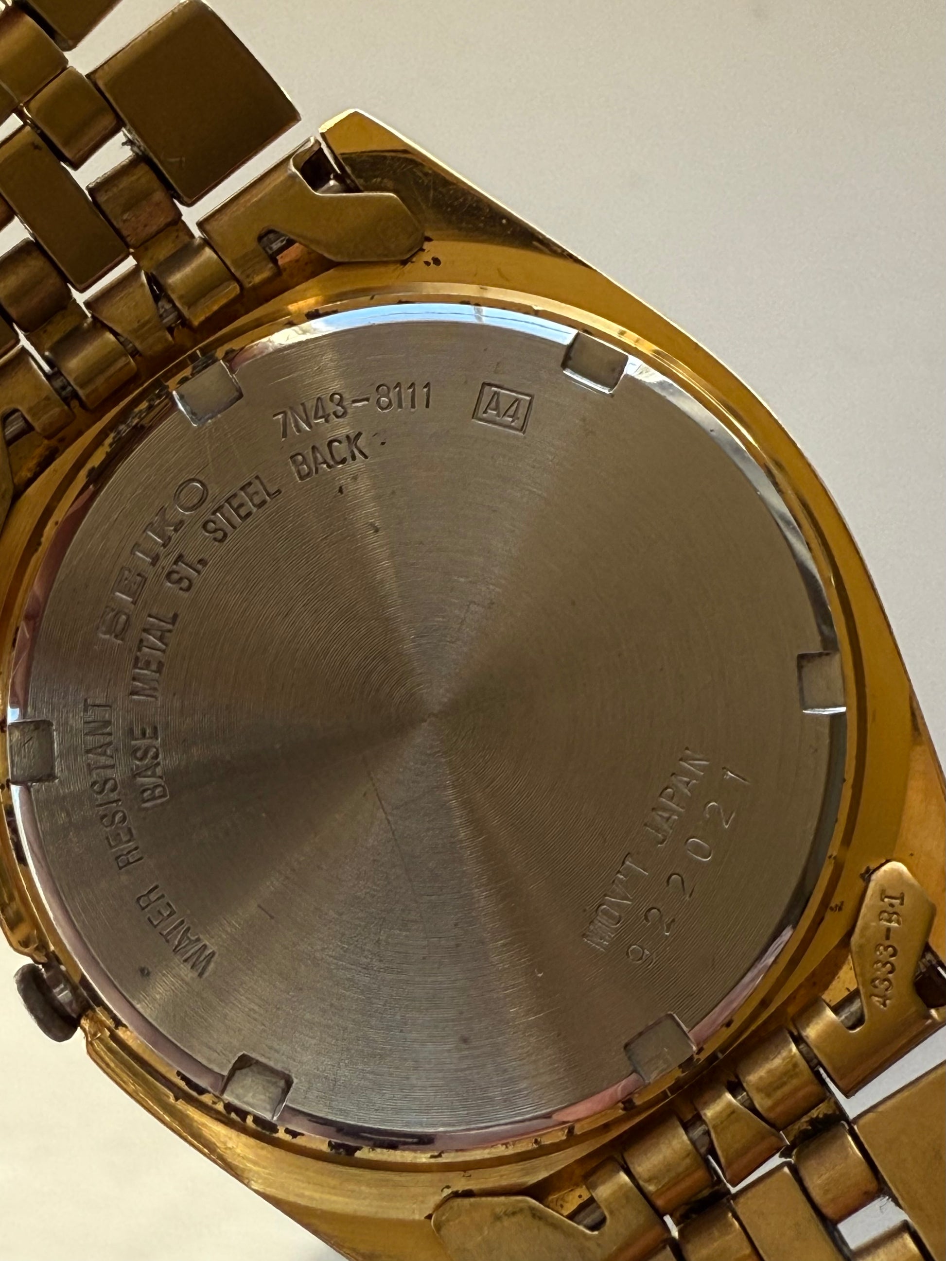 1999 Seiko Quartz Gold Tone “President” Day Date Watch