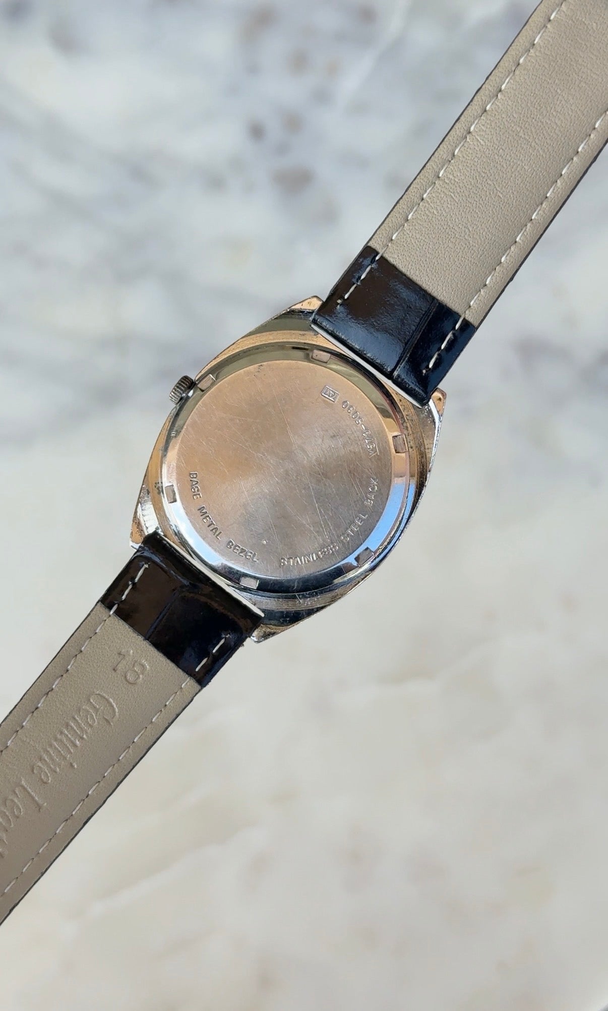 1980’s Seiko Lorus Quartz Day Date TV Dial Watch