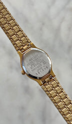1992 Seiko Galaxy Quartz Oval Gold Tone Watch