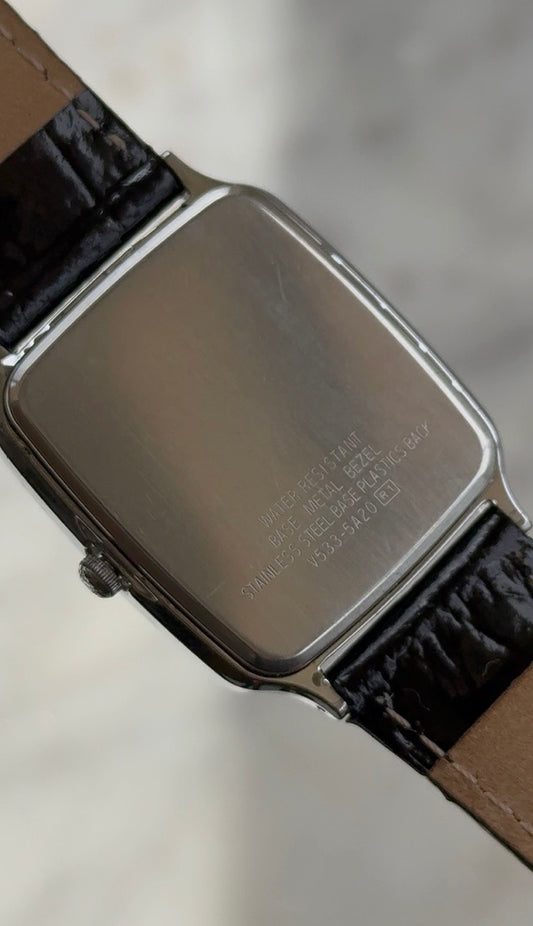 1980’s Lorus Quartz By SEIKO Day-Date Chariot Tank Watch