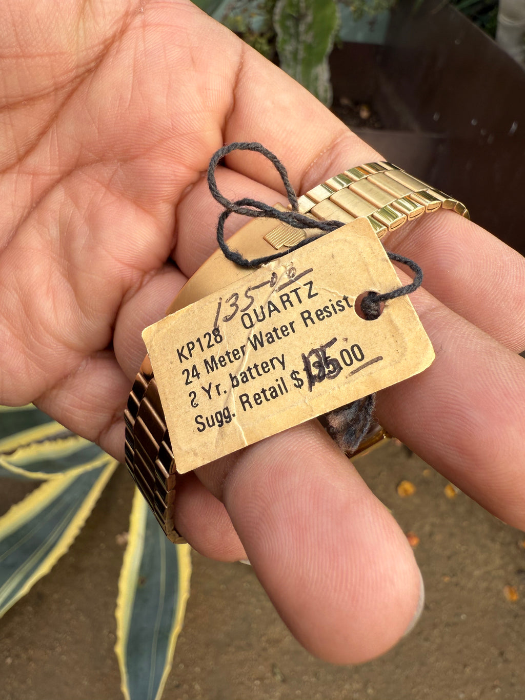 1981 Pulsar Quartz by SEIKO (NOS) Gold Tone Hexagon Watch