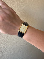 1983 Seiko Quartz Gold Tone Tank Watch