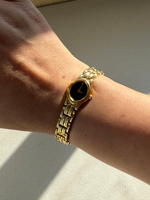 1983 Seiko Quartz Oval Gold Tone Watch