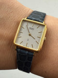 1977 Seiko Quartz Gold Plated Tank Watch