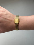 1991 Seiko Quartz SX Gold Tone Tank Watch