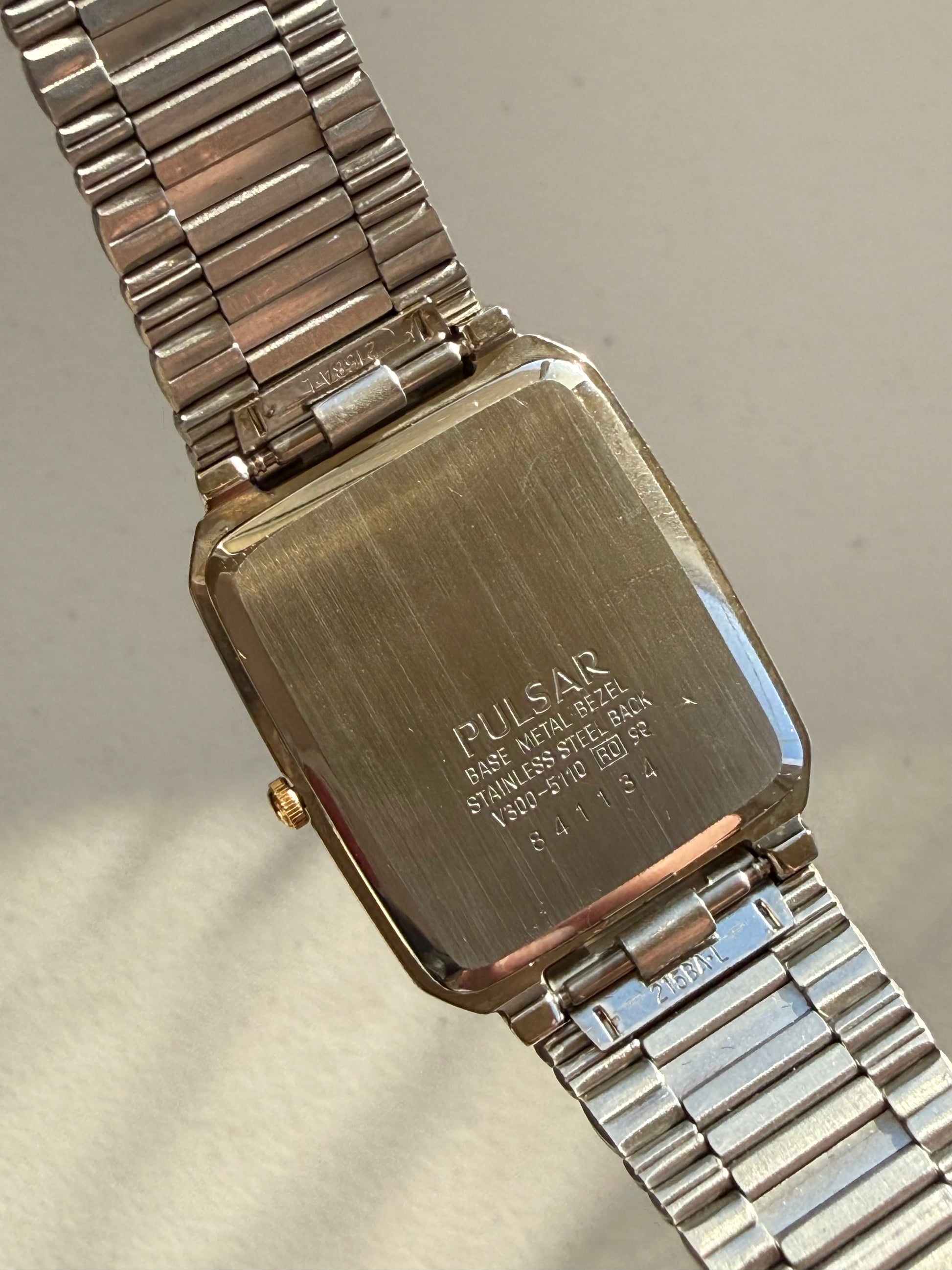 1988 Pulsar Quartz by SEIKO NOS Tank Watch
