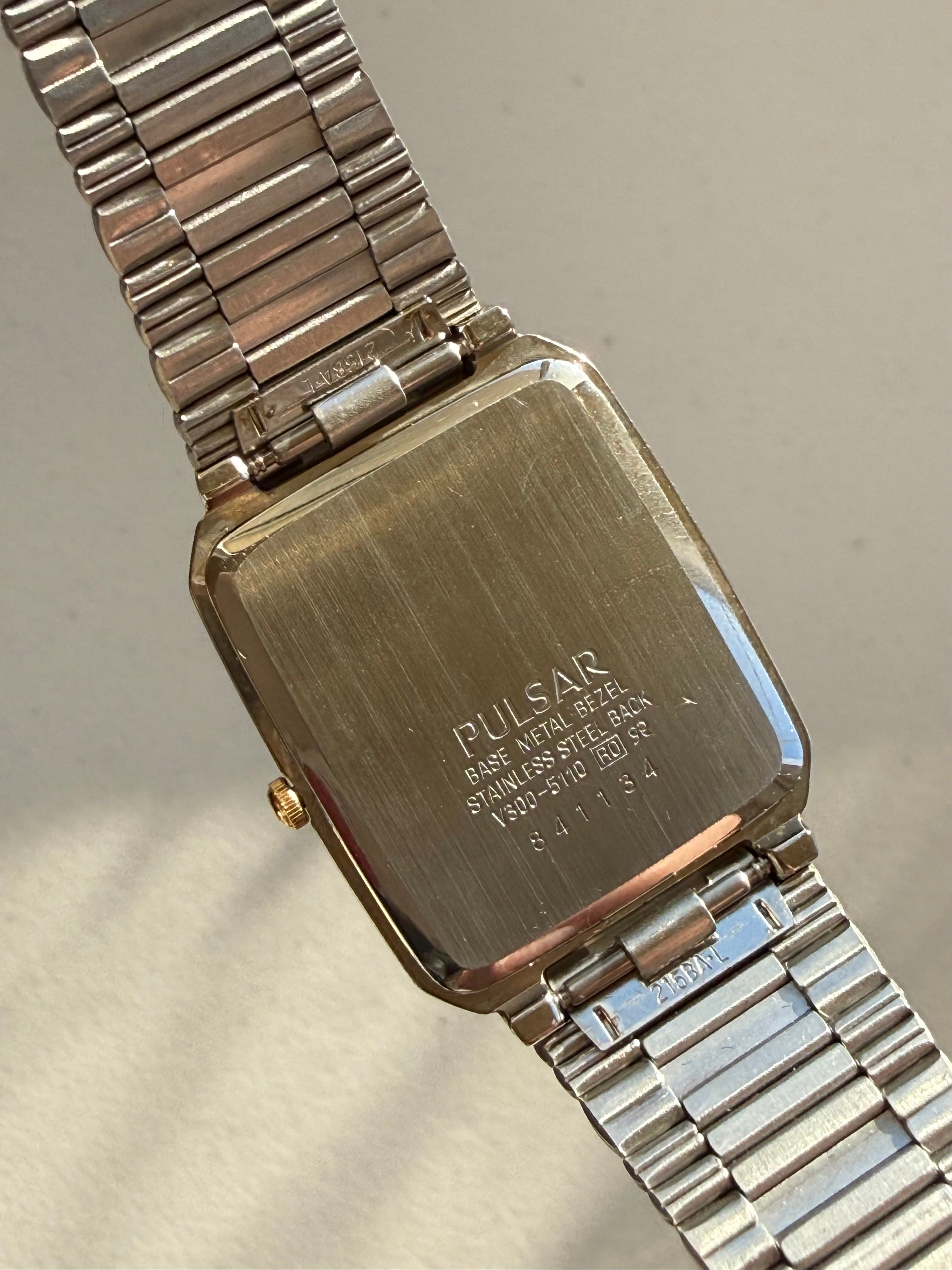 1988 Pulsar Quartz by SEIKO NOS Tank Watch