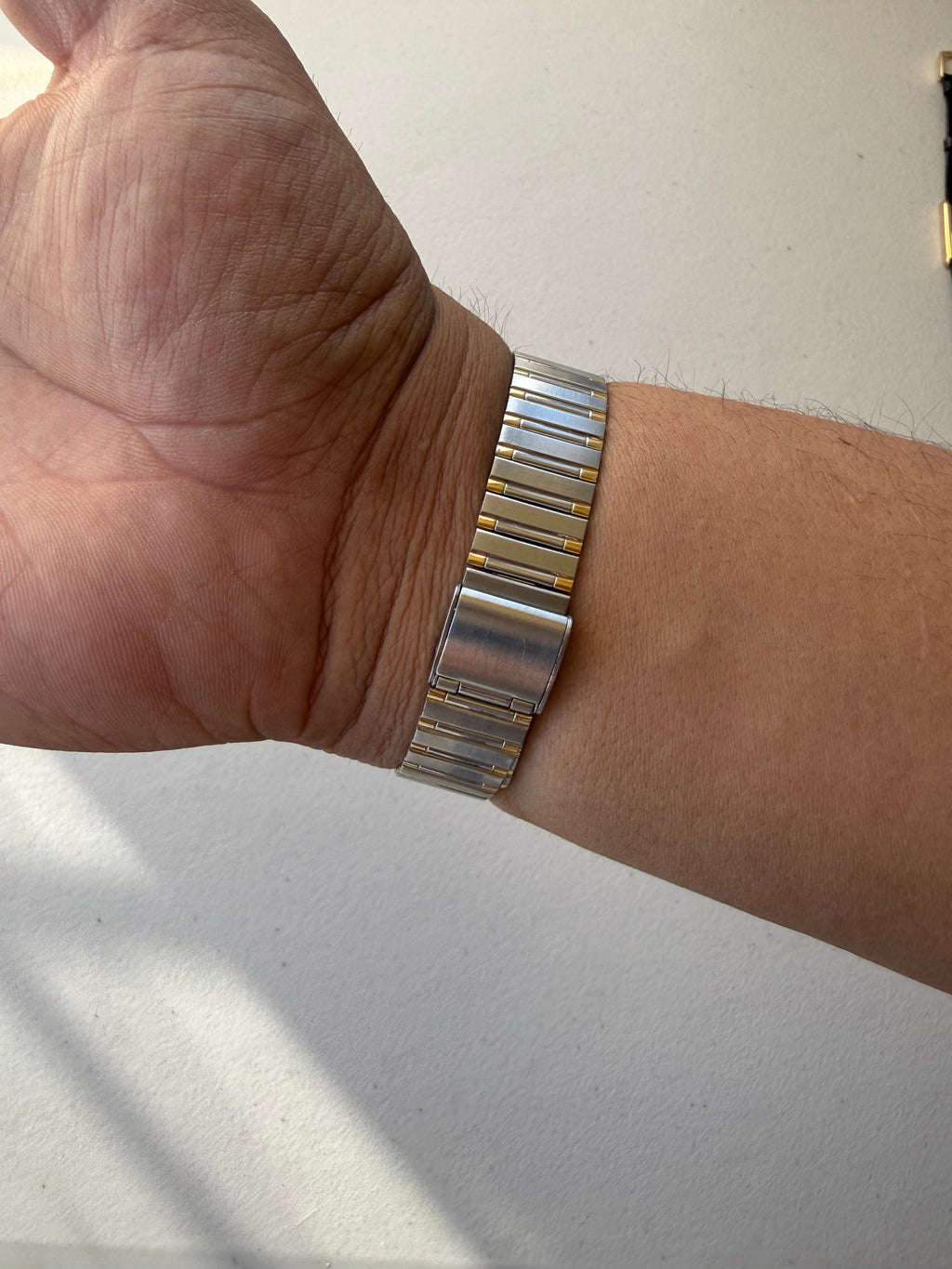 1985 Pulsar Quartz By SEIKO Two Tone Tank Watch