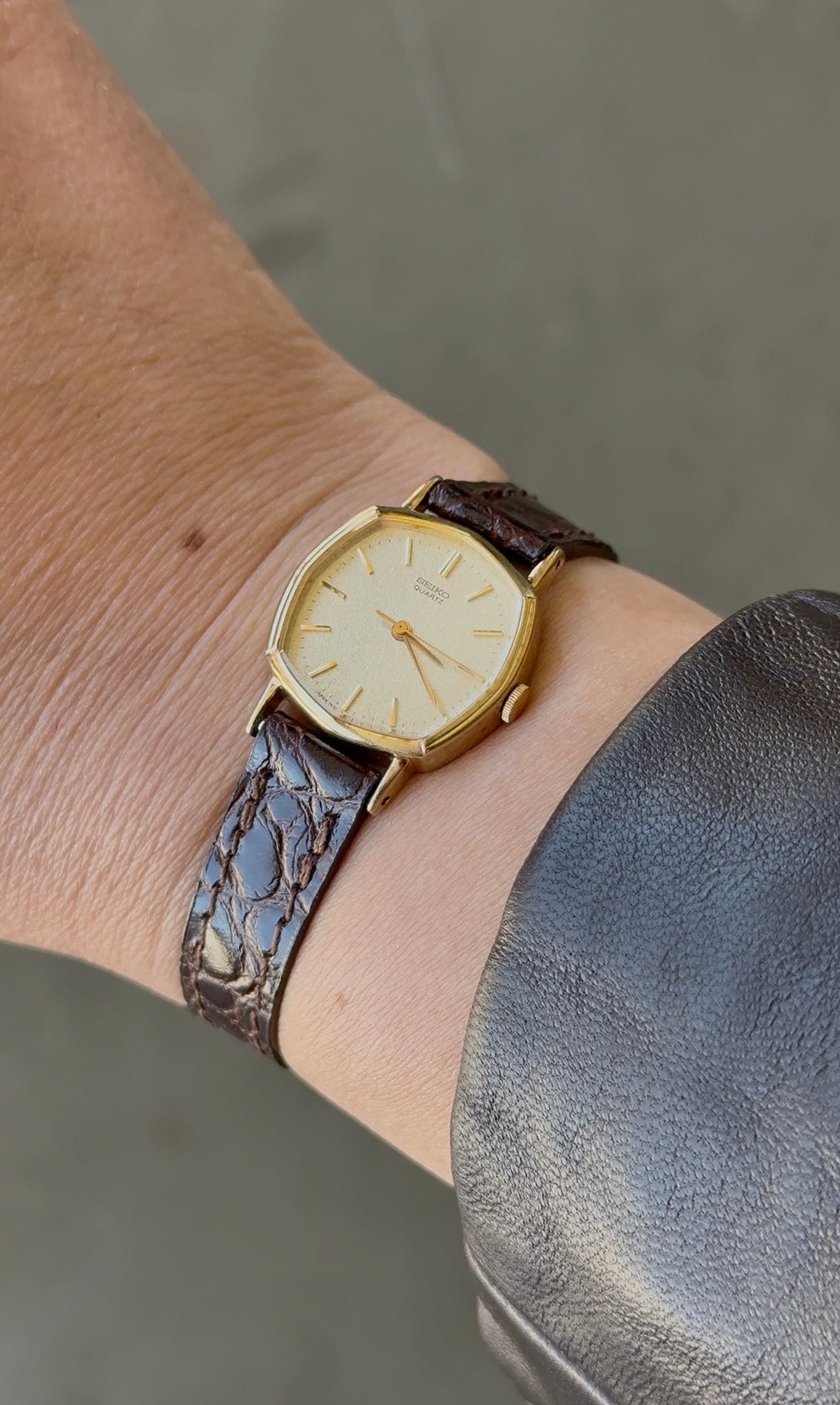 1981 Seiko Quartz Gold Plated Octagon Watch